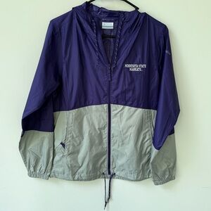 Columbia Minnesota State Mankato MSU Full Zip Rain Jacket size small
